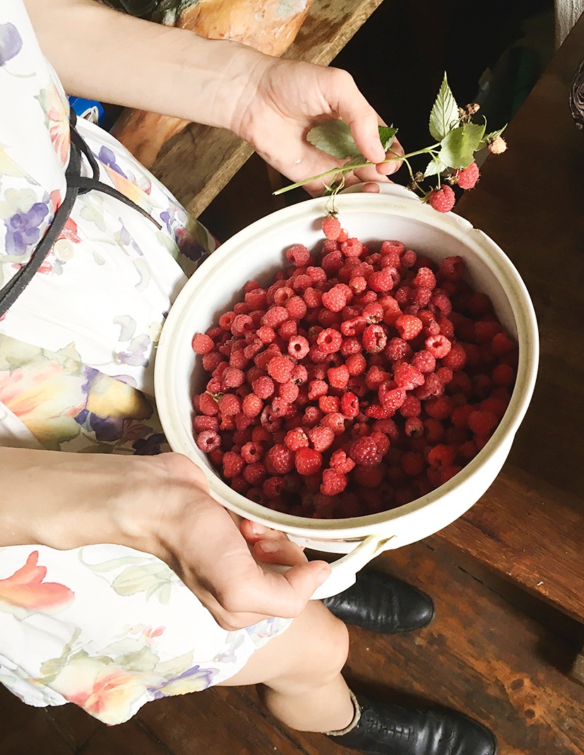 Photography of text Sizzling raspberries
